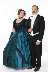 coppia nobili abiti 1850